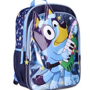 Official Bluey Rock Star Backpack 17" W/Laptop Sleeve, Bluey Backpack New 2024